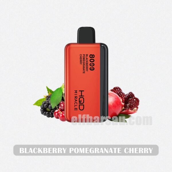 HQD Miracle 8000 Blackberry Pomegranate Cherry - Fruity Medley of Berries