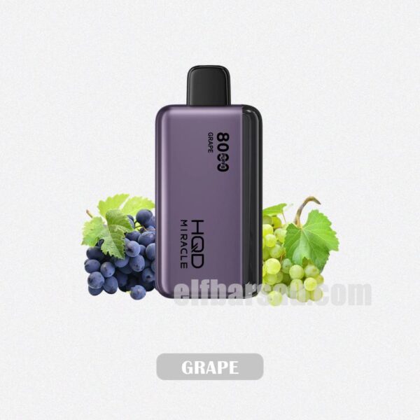 HQD Miracle 8000 Grape - Full-bodied, Rich Grape Flavor for Vaping